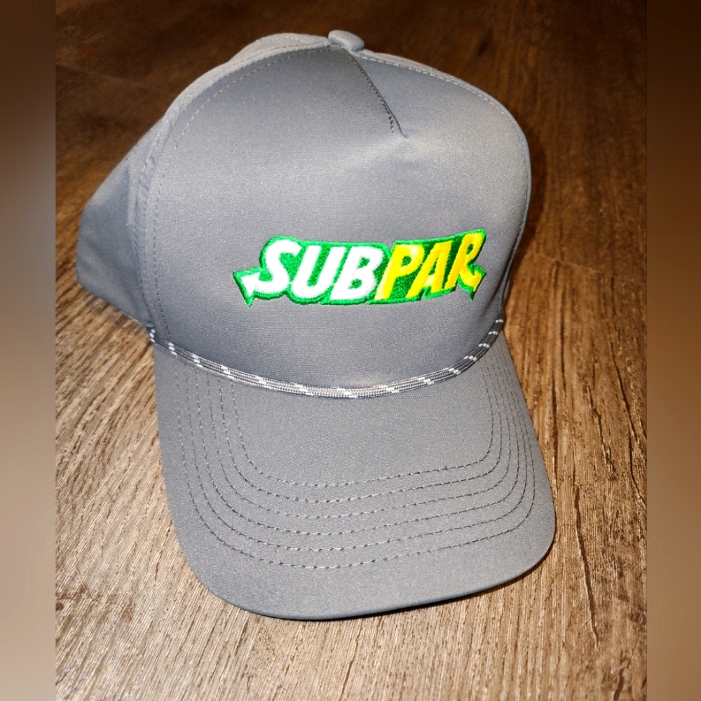 Subpar Grey Golf Hat Cap NEW Happy Gilmor
